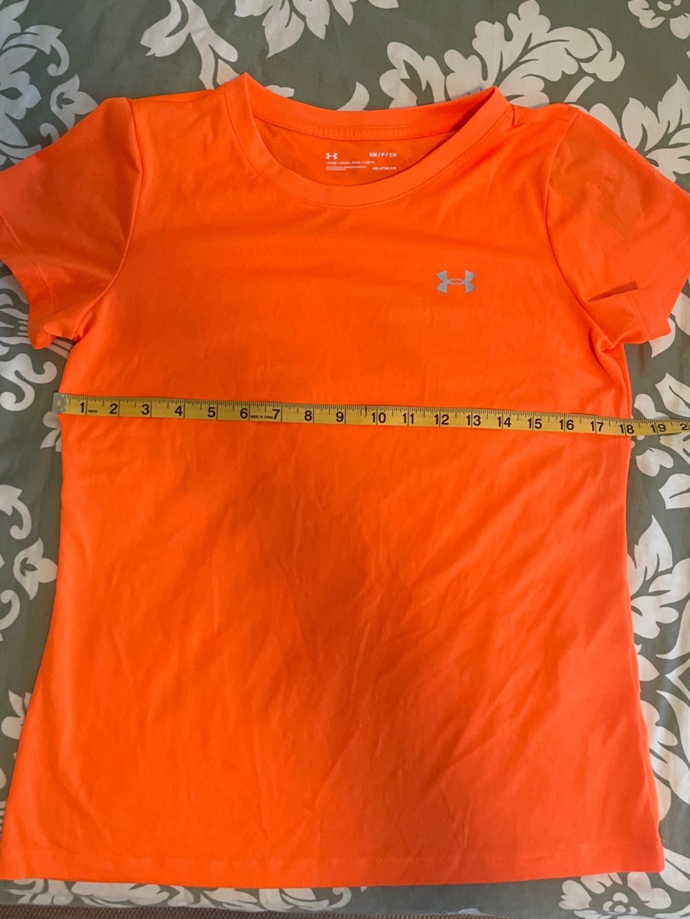 Under Armour Girls Orange Short Sleeve Performance Tee